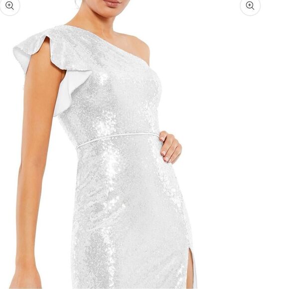 IEENA for MAC DUGGAL Sequin One-Shoulder Sheath Cocktail Dress Size 6 NWT - Picture 2 of 5